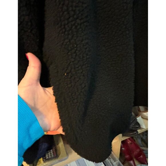 Spyder NWT  Mens Black Sherpa Fleece Full Zip Jacket Nylon Accents Sz Medium - Picture 6 of 9